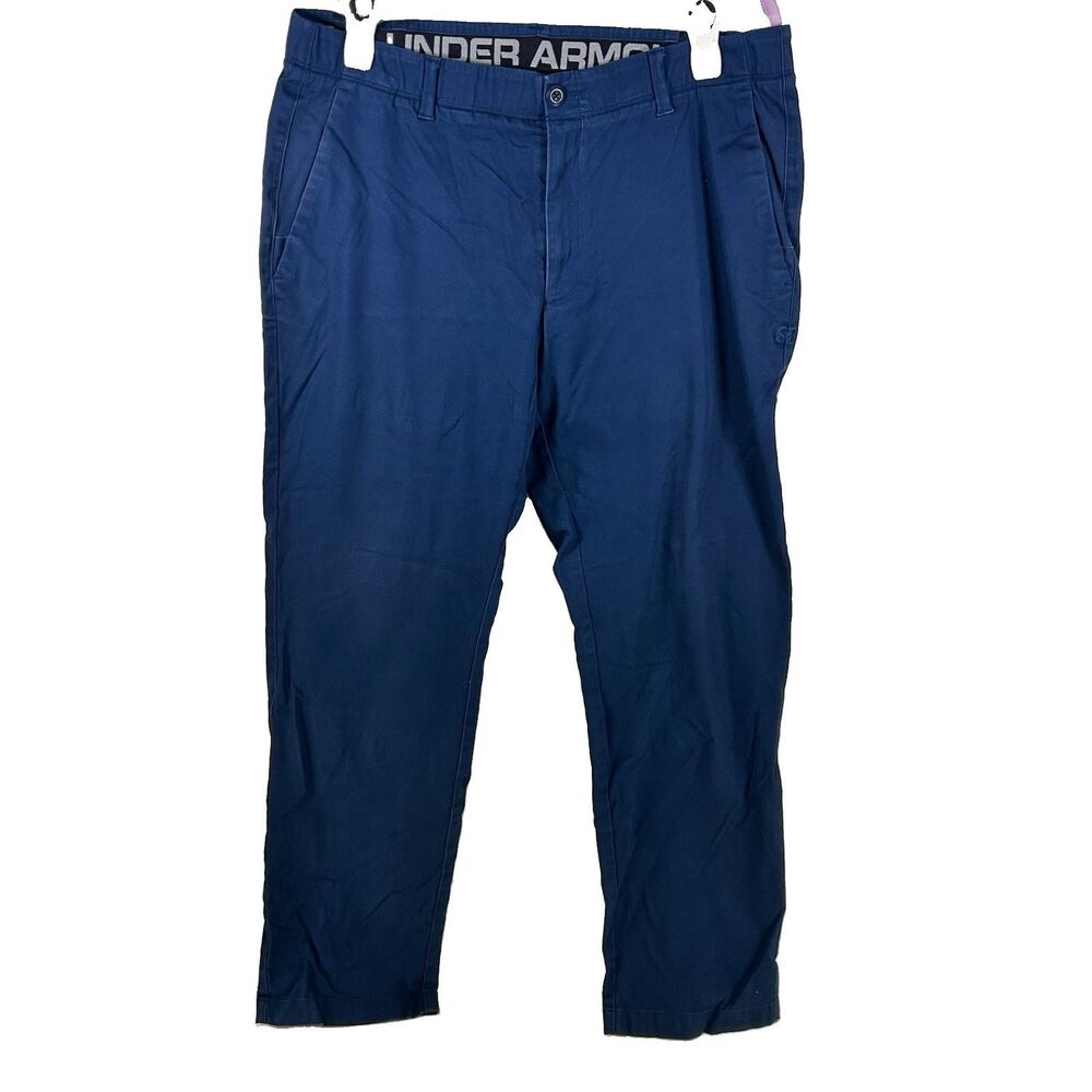 Under Armour Golf Pants Mens 36x32 Navy Performance Stretch Athletic UA